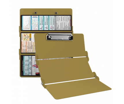WhiteCoat Clipboard® Trifold - Tactical Brown Cardiology Edition
